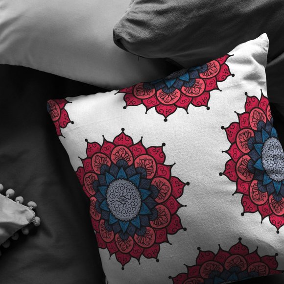Mandala Pillow for bohemian home decor cushion - Picture 1 of 6